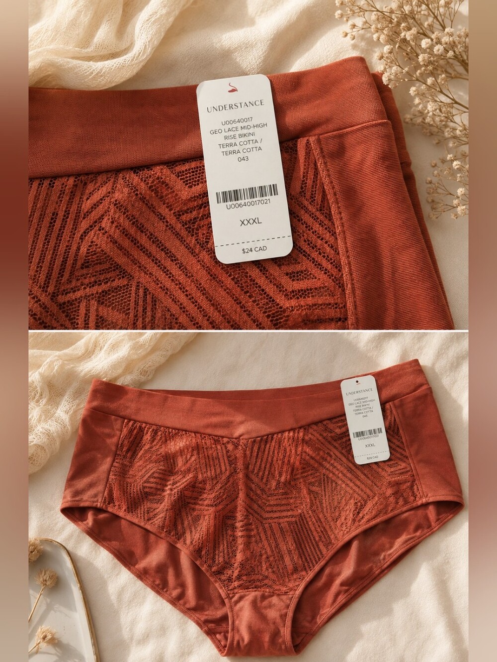 Understance Lace Rust Panty XXXL $15